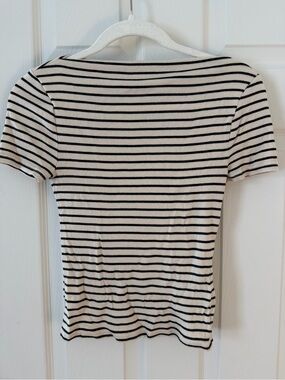 J. Crew Striped Boat Neck Top